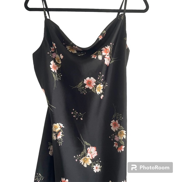 NEW w/tags Silk Drape Floral Slip Dress - Picture 4 of 6